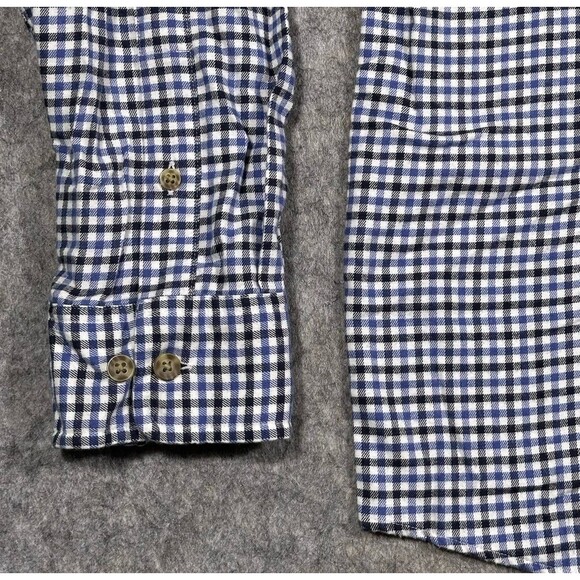 Johnnie O Sycamore Tucked Button Down Shirt Men’s XL Blue Red Gingham Wool Blend - Picture 4 of 9